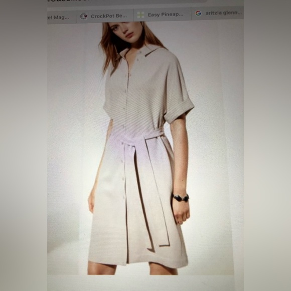 Szxxs  Blush pink aritizia babaton belted shirt dress - Picture 3 of 4